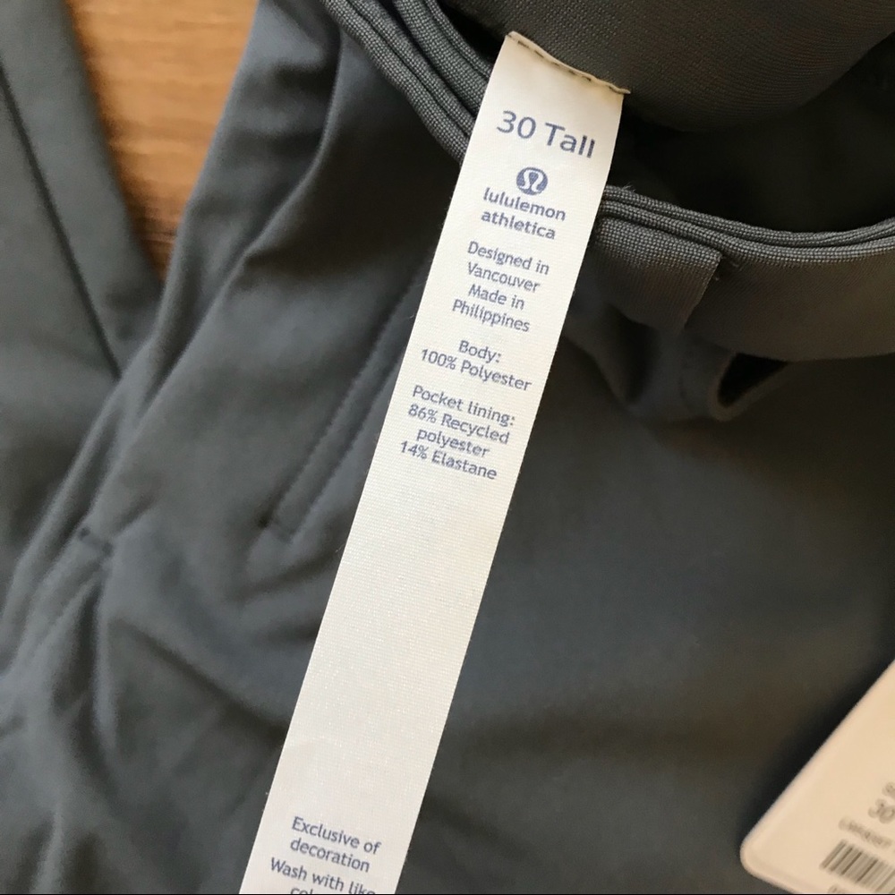 NWT LULULEMON ABC PANT SIZE 30 FOG HORN GREY MENS - Picture 4 of 6
